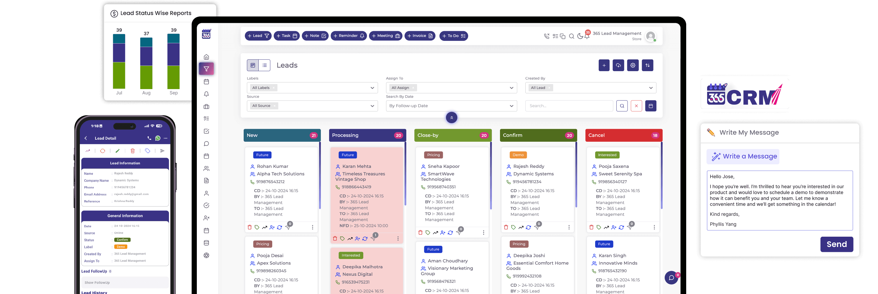 RND TECHNOSOFT CRM Dashboard